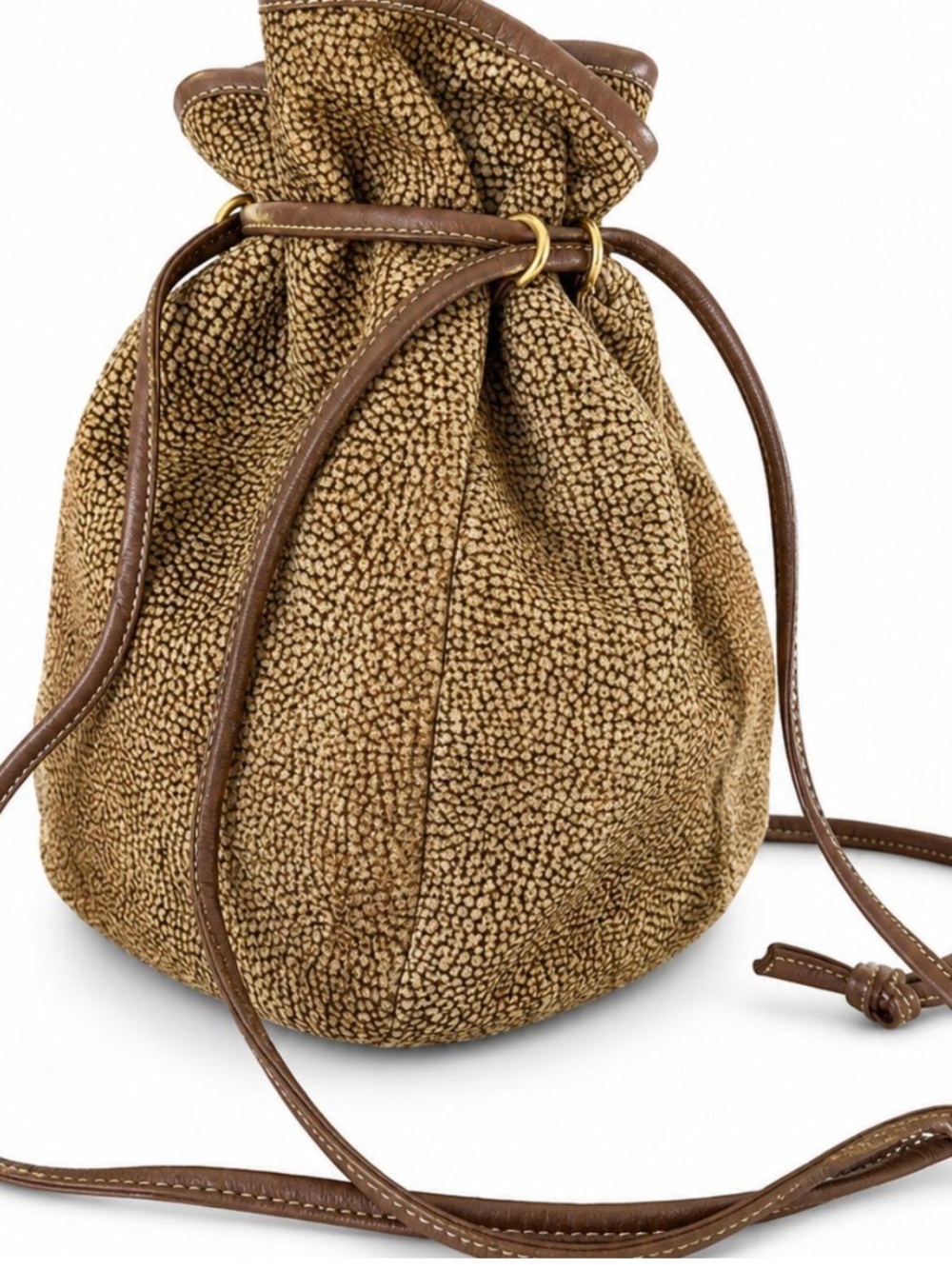 Redwall Borbonese Quail Suede Drawstring Crossbody